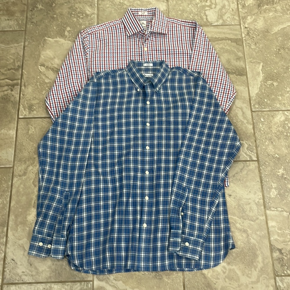 Set of 2 Peter Millar Men's Long Sleeve Shirt Size Large